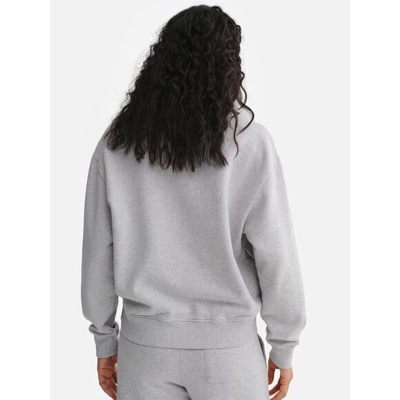 MATE the Label 100% Organic Cotton 1/4 Zip Up Sweatshirt L GRAY $158 - Picture 4 of 8